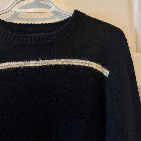Vintage 90s Club Monaco Wool Sweater Men’s Small – Thick Knit Black Pullover - Picture 2 of 4